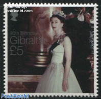 Gibraltar 2016 Queen Elizabeth 90th Birthday 1v, Mint NH, History - Kings & Queens (Royalty) - Königshäuser, Adel
