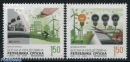 Bosnia Herzegovina - Serbian Adm. 2016 Europa, Think Green 2v, Mint NH, History - Nature - Science - Sport - Various -.. - Protección Del Medio Ambiente Y Del Clima
