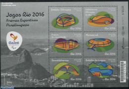 Brazil 2016 Paralympic Stadiums S/s, Mint NH, Religion - Sport - Pope - Olympic Games - Unused Stamps