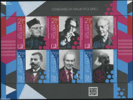 Poland 2016 Polish Scientists 6v M/s, Mint NH, Health - History - Science - Health - History - Education - Unused Stamps