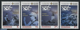 Romania 2017 ROJAM 2017, Scouting 4v, Mint NH, Religion - Sport - Churches, Temples, Mosques, Synagogues - Scouting - Nuevos