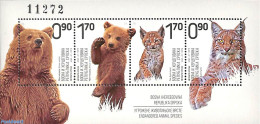 Bosnia Herzegovina - Serbian Adm. 2017 Wild Animals 4v M/s, Mint NH, Nature - Animals (others & Mixed) - Bears - Cat F.. - Other & Unclassified