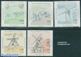 Germany, Federal Republic 1997 Windmills 5v, Unused (hinged), Various - Mills (Wind & Water) - Ungebraucht