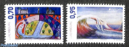 Luxemburg 2018 Europa, Bridges 2v, Mint NH, History - Europa (cept) - Art - Bridges And Tunnels - Children Drawings - Unused Stamps