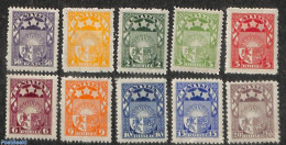 Latvia 1921 Definitives 10v, Unused (hinged) - Other & Unclassified