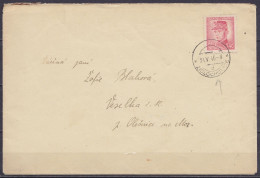 Tchécoslovaquie - Env. Affr. 2,40K Càpt Fortune " /21.V.1946/ ZIDLOCHOVICE" Pour ? - Lettres & Documents
