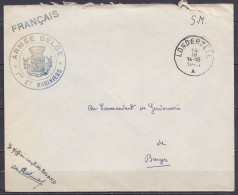 Env. En Franchise S.M. Càd LONDERZEEL /14 III 1945 Pour Gendarmerie De BRUGES - Cachet "ARMEE BELGE / 1ere Cie MARINIERS - Weltkrieg 1939-45 (Briefe U. Dokumente)