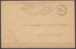 Env. En Franchise S.M. Càd IXELLES-ELSENE /22 IX 1939 Pour Gendarmerie De BRUGES - Cachet "ARMEE BELGE / Corps Spécial D - Weltkrieg 1939-45 (Briefe U. Dokumente)