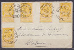 Petite Env. Affr. 5x N°54 Càd BOUILLON /18 NOVE 1908 Pour WOLUWE (au Dos: Càd Arrivée WOLUWE-ST-LAMBERT) - 1893-1907 Armoiries