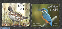 Latvia 2020 Birds 2v, Mint NH, Nature - Birds - Kingfishers - Other & Unclassified