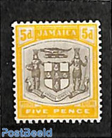 Jamaica 1903 5p, WM Crown-CA, Stamp Out Of Set, Unused (hinged), History - Coat Of Arms - Jamaica (1962-...)