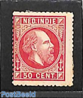 Netherlands Indies 1870 50c, Carmine, Perf. 14, Small Holes, Unused (hinged) - Sonstige & Ohne Zuordnung