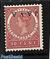 Netherlands Indies 1908 50c, Inverted JAVA Overprint Without Point, Mint NH - Sonstige & Ohne Zuordnung