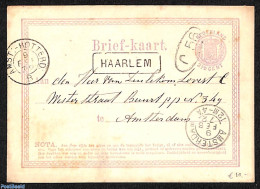 Netherlands - Various Cancellations 1872 Card With Naamstempel In Kastje: HAARLEM, Postal History - Sonstige & Ohne Zuordnung