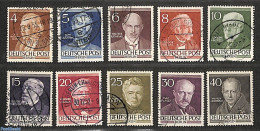 Germany, Berlin 1952 Famous Persons 10v, Used, Used Or CTO - Usados