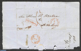 Netherlands 1862 Folding Letter From Elst To Arnhem, Postal History - Cartas & Documentos