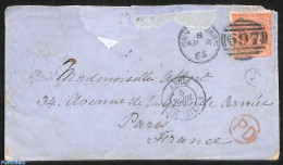 Great Britain 1865 Letter To France, Postal History - Cartas & Documentos