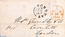 Great Britain 1844 Folding Cover From TORQUAY, Postal History - Cartas & Documentos