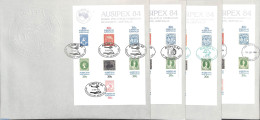 Australia 1984 11 Ausipex Covers With S/s, All With Different Cancellations, Postal History, Stamps On Stamps - Covers & Documents