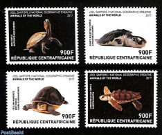 Central Africa 2017 Turtles 4v, Mint NH, Nature - Turtles - Centraal-Afrikaanse Republiek
