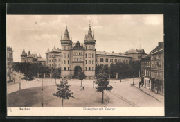 AK Aachen, Elsassplatz Mit Kaserne  - Aken