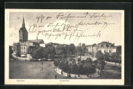 AK Aachen, Kaiserplatz Mit Kirche Und Brunnen  - Aken