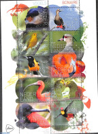 Netherlands 2024 Birds From Bonaire 10v M/s S-a, Mint NH, Nature - Birds - Flamingo - Nuovi