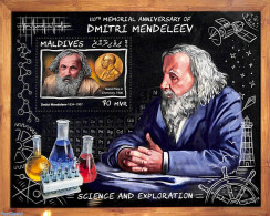 Maldives 2017 Dmitri Mendeleev S/s, Mint NH, History - Science - Explorers - Chemistry & Chemists - Explorateurs