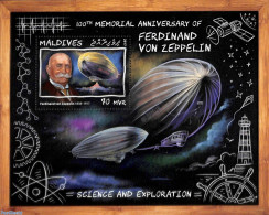 Maldives 2017 Ferdinand Von Zeppelin S/s, Mint NH, Transport - Zeppelins - Zeppeline