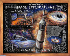 Maldives 2017 Space Explorations S/s, Mint NH, Transport - Space Exploration - Maldiven (1965-...)