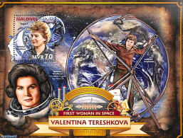 Maldives 2016 Valentina Tereshkova S/s, Mint NH, Transport - Space Exploration - Maldivas (1965-...)