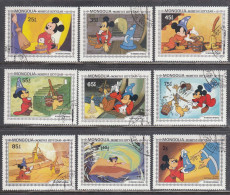 Mongolia 1983 - Walt Disney Characters: The Magic Lesson, Mi-Nr. 1531/39, Used - Mongolia