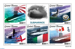 Guinea Bissau 2023 Submarines, Mint NH, Transport - Ships And Boats - Boten