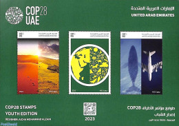 United Arab Emirates 2023 COP28, Youth Edition 3v M/s, Mint NH, Nature - Transport - Various - Environment - Sea Mamma.. - Milieubescherming & Klimaat