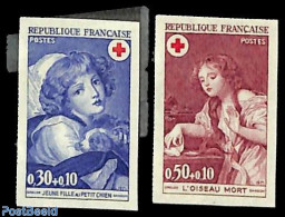 France 1971 Red Cross 2v, Imperforated, Mint NH, Health - Red Cross - Unused Stamps