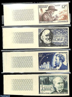 France 1956 Scientists 4v, Imperforated, Mint NH, Science - Astronomy - Chemistry & Chemists - Physicians - Ungebraucht