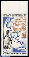 France 1972 Crozet Islands 1v, Imperforated, Mint NH, History - Nature - Transport - Explorers - Birds - Penguins - Sh.. - Ongebruikt