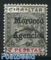 Great Britain 1898 2pta, Morocco Agencies, Stamp Out Of Set, Unused (hinged) - Nuevos