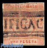 Peru 1860 Una Peseta Used, (certIFICACion), Used Or CTO - Sonstige & Ohne Zuordnung