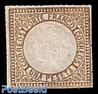 Peru 1862 1 Peseta, Unused Hinged, Unused (hinged) - Sonstige & Ohne Zuordnung