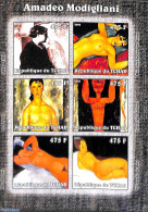 Chad 2002 Amadeo Modigliani 6v M/s, Imperforated, Mint NH, Art - Amedeo Modigliani - Modern Art (1850-present) - Nude .. - Otros & Sin Clasificación