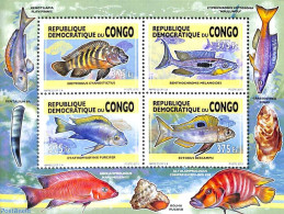 Congo Dem. Republic, (zaire) 2013 Fish 4v M/s, Mint NH, Nature - Fish - Poissons