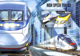 Maldives 2013 High Speed Trains S/s, Mint NH, Transport - Railways - Treinen