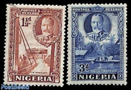 Nigeria 1936 Definitives 2v, Perf. 12.75:13.25, Unused (hinged) - Other & Unclassified