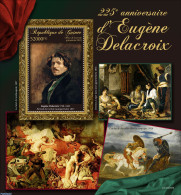 Guinea, Republic 2023 225e Anniversary Of Eugene Delacroix, Mint NH, Nature - Horses - Art - Nude Paintings - Paintings - Autres & Non Classés