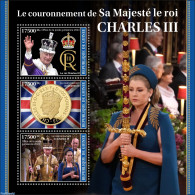 Guinea, Republic 2023 Coronation Of Charles III, Mint NH, History - Various - Charles & Diana - Kings & Queens (Royalt.. - Königshäuser, Adel