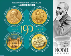 Guinea, Republic 2023 190th Anniversary Of Alfred Nobel, Mint NH, History - Science - Nobel Prize Winners - Inventors .. - Nobelpreisträger