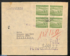 Chile 1945 Registered Letter With Lighthouse Stamps, Postal History, Various - Lighthouses & Safety At Sea - Leuchttürme
