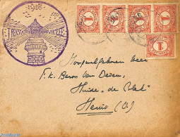 Netherlands 1918 Cover With Postmark 'Trekstation Noordwijk A/Zee, Postal History, Nature - Various - Birds - Lighthou.. - Lettres & Documents