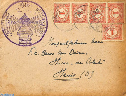 Netherlands 1918 Cover With Postmark 'Trekstation Noordwijk A/Zee, Postal History, Nature - Various - Birds - Lighthou.. - Covers & Documents